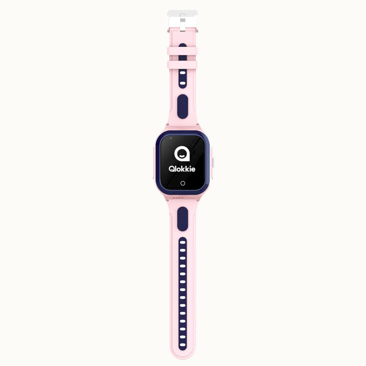 Roze Qlokkie Kiddo GO GPS horloge voor kinderen met open bandje