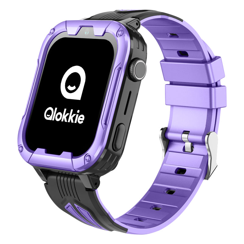 Qlokkie GPS Horloge Kind - Kiddo Play - Whatsapp - Paars