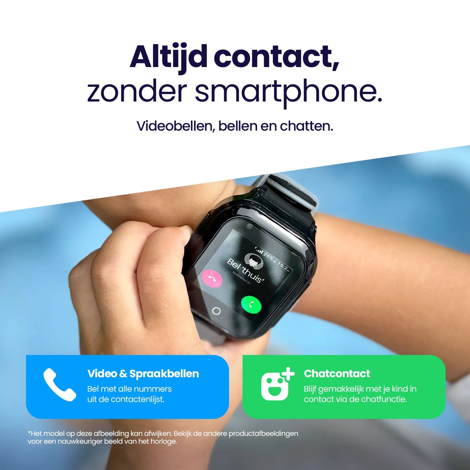 Qlokkie GPS Horloge Kind - Kiddo Lite - Roze