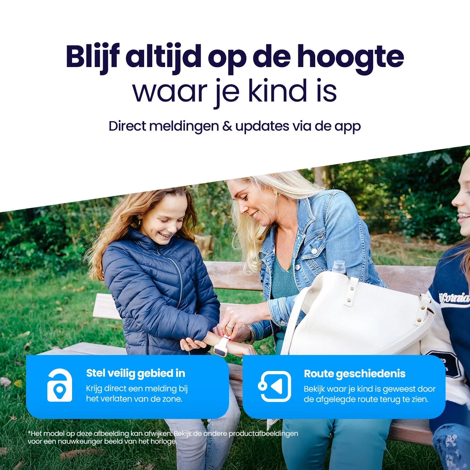 Qlokkie GPS Horloge Kind - Kiddo Lite - Blauw