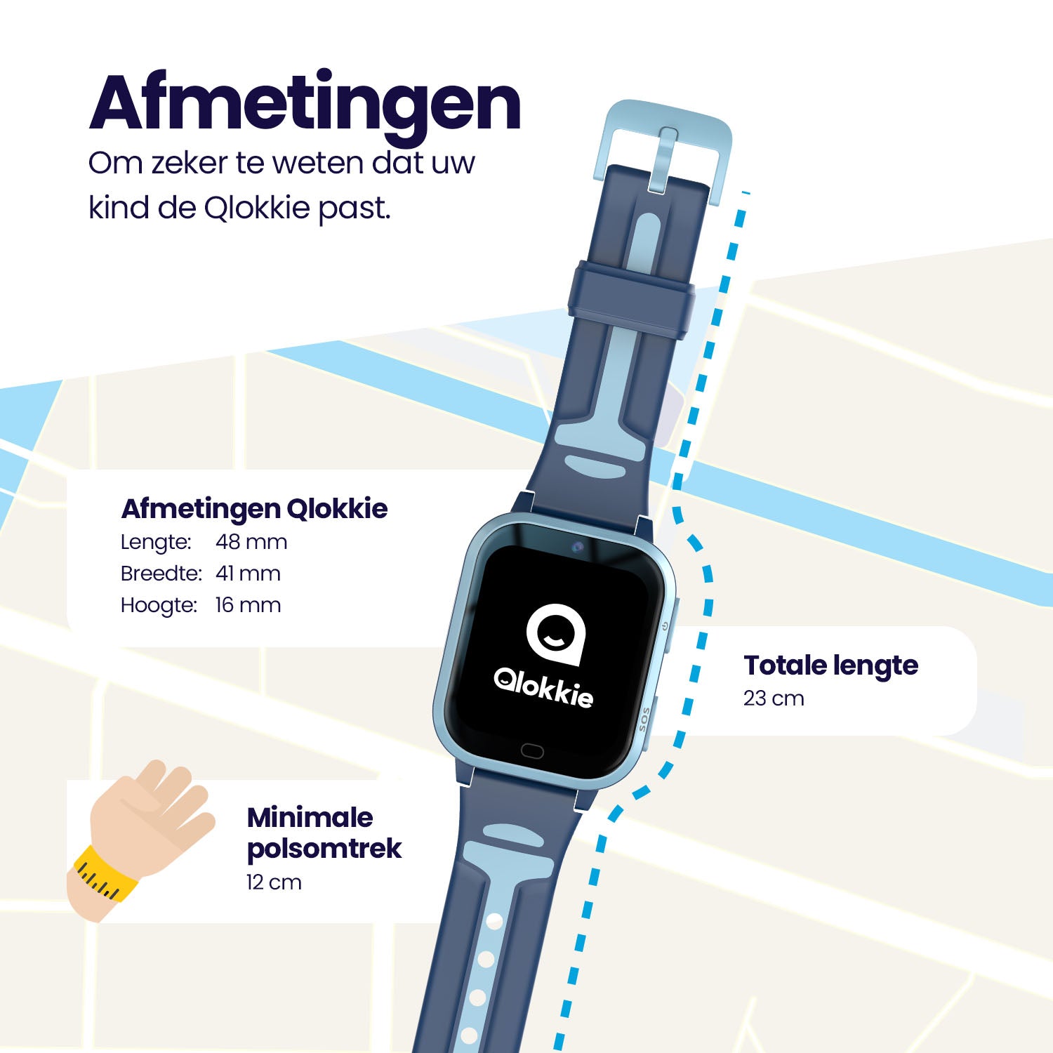 Qlokkie GPS Horloge Kind - Kiddo Next - Whatsapp - Roze