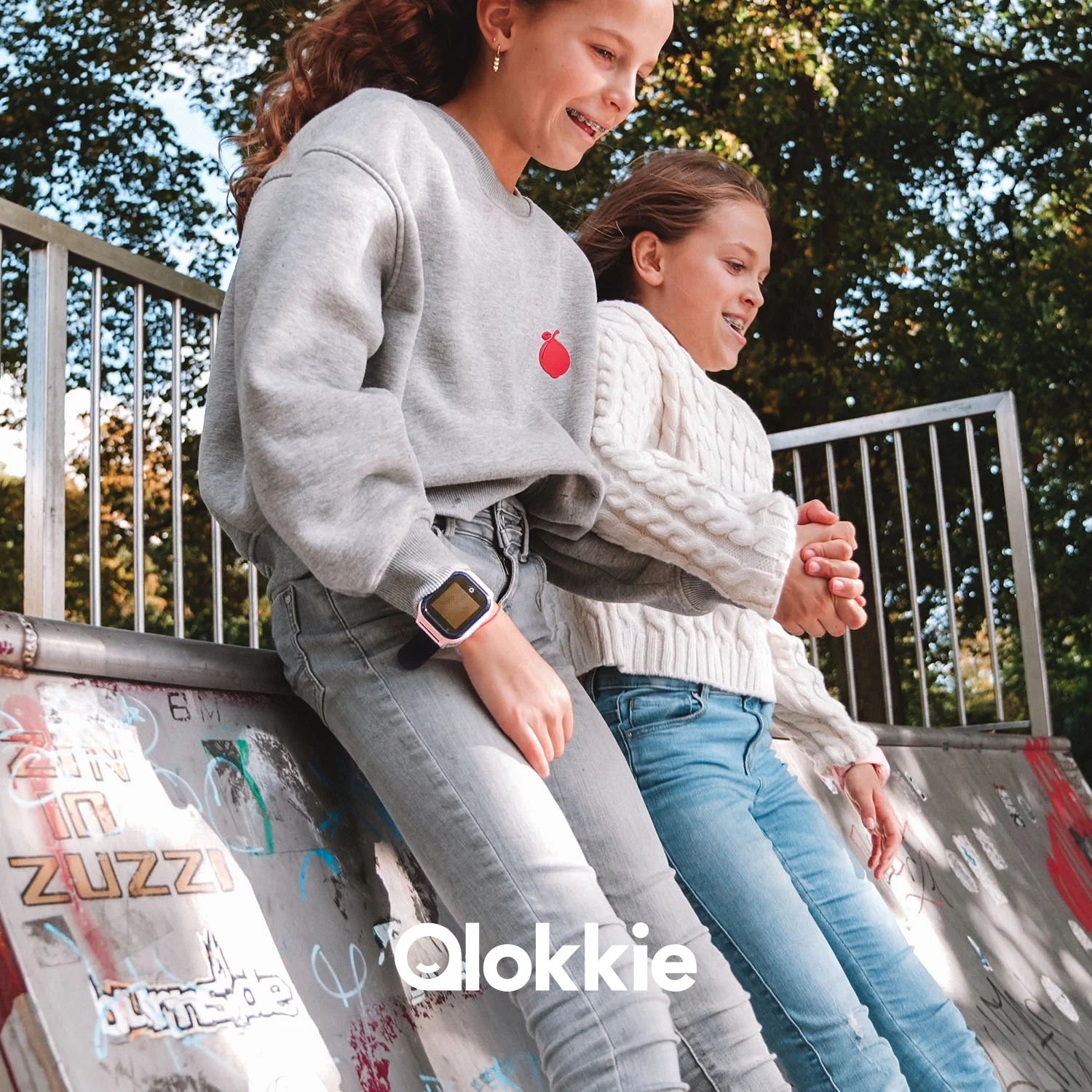 Qlokkie Kiddo Mini – Compact GPS Horloge voor Kinderen – Zwart