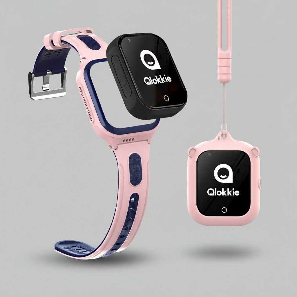 Qlokkie GPS Horloge Kind - Kiddo GO+ - Inclusief Beschermcase – Roze