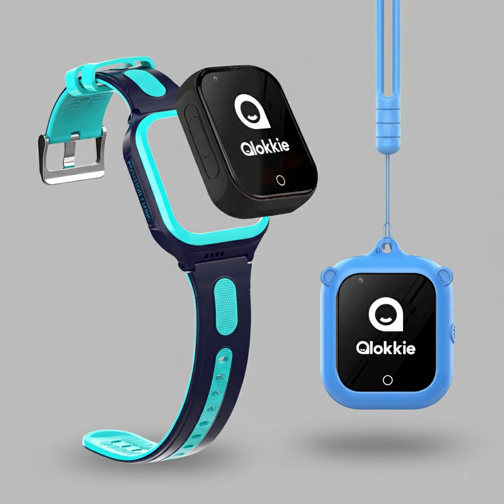 Qlokkie GPS Horloge Kind - Kiddo GO+ - Inclusief Beschermcase – Blauw
