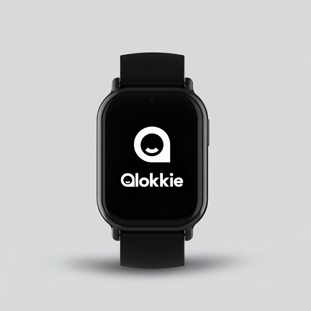 Qlokkie Kiddo Mini – Compact GPS Horloge voor Kinderen – Zwart