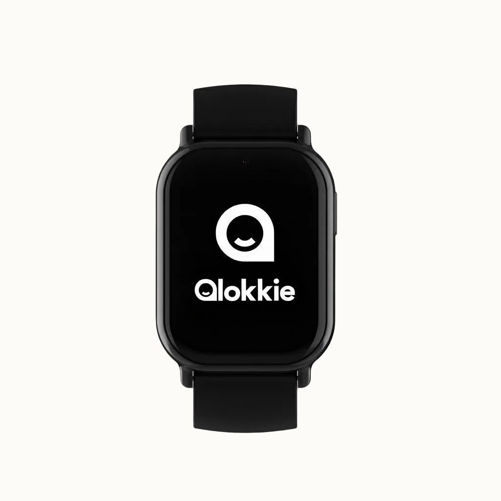 Qlokkie Kiddo Mini – Compact GPS Horloge voor Kinderen – Zwart