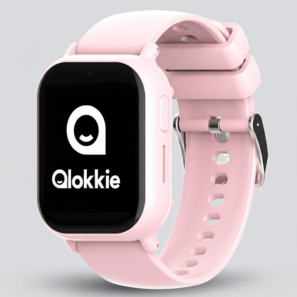 Qlokkie Kiddo Mini – Compact GPS Horloge voor Kinderen – Roze