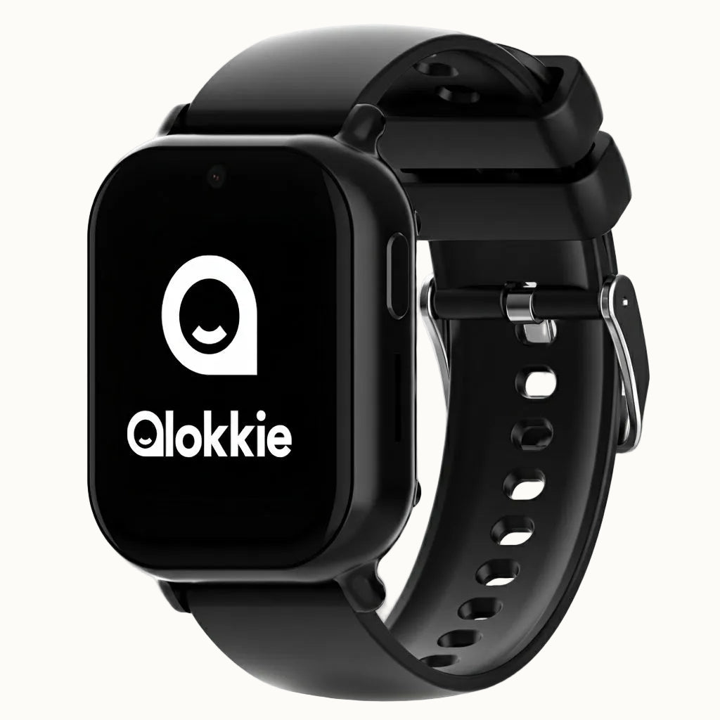 Qlokkie Kiddo Mini – Compact GPS Horloge voor Kinderen – Zwart