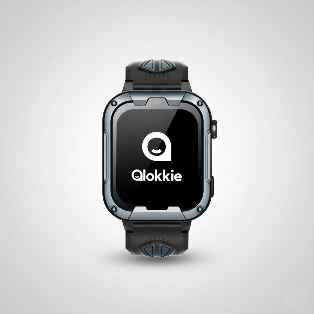 Qlokkie GPS Horloge Kind - Kiddo Play - Whatsapp - Zwart