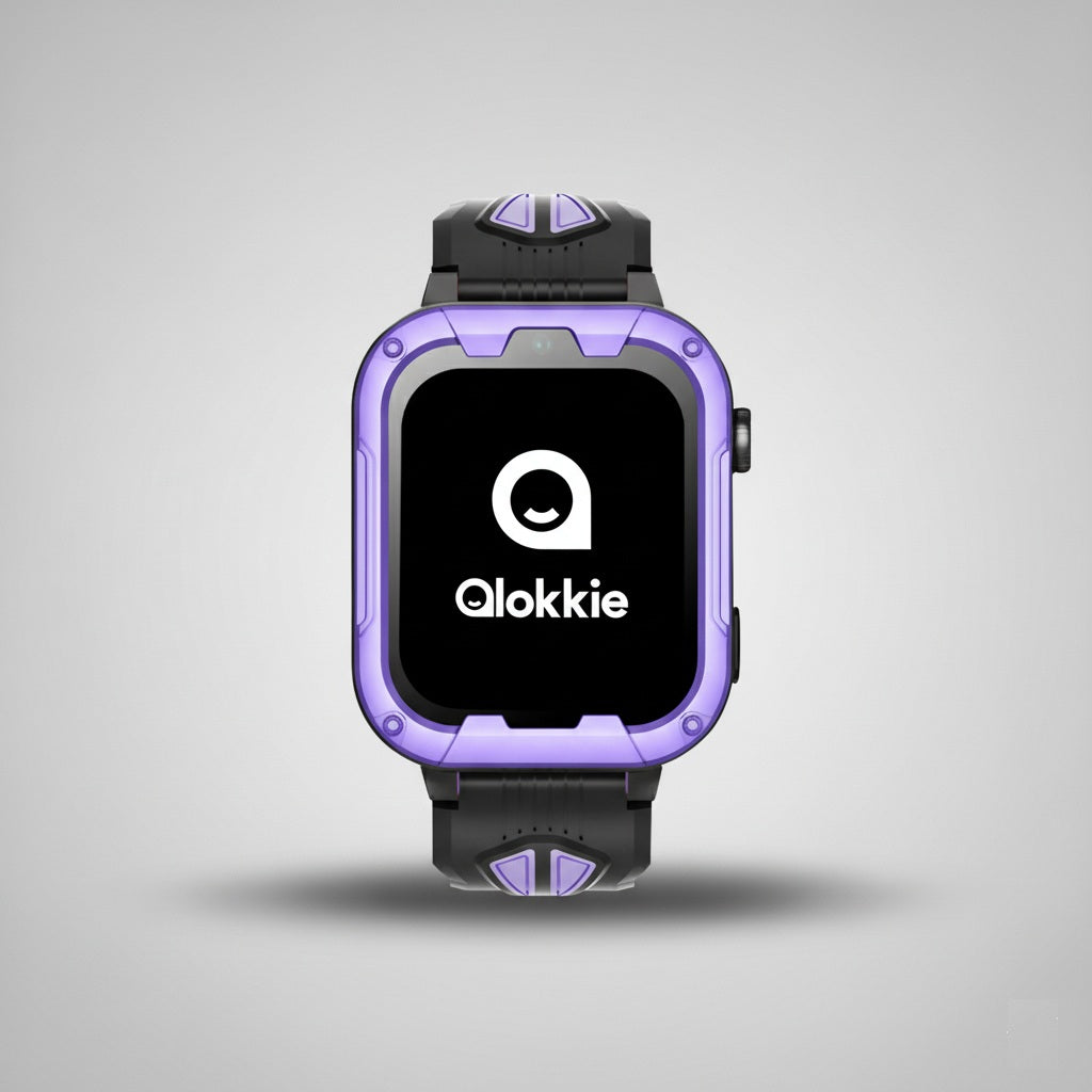 Qlokkie GPS Horloge Kind - Kiddo Play - Whatsapp - Paars