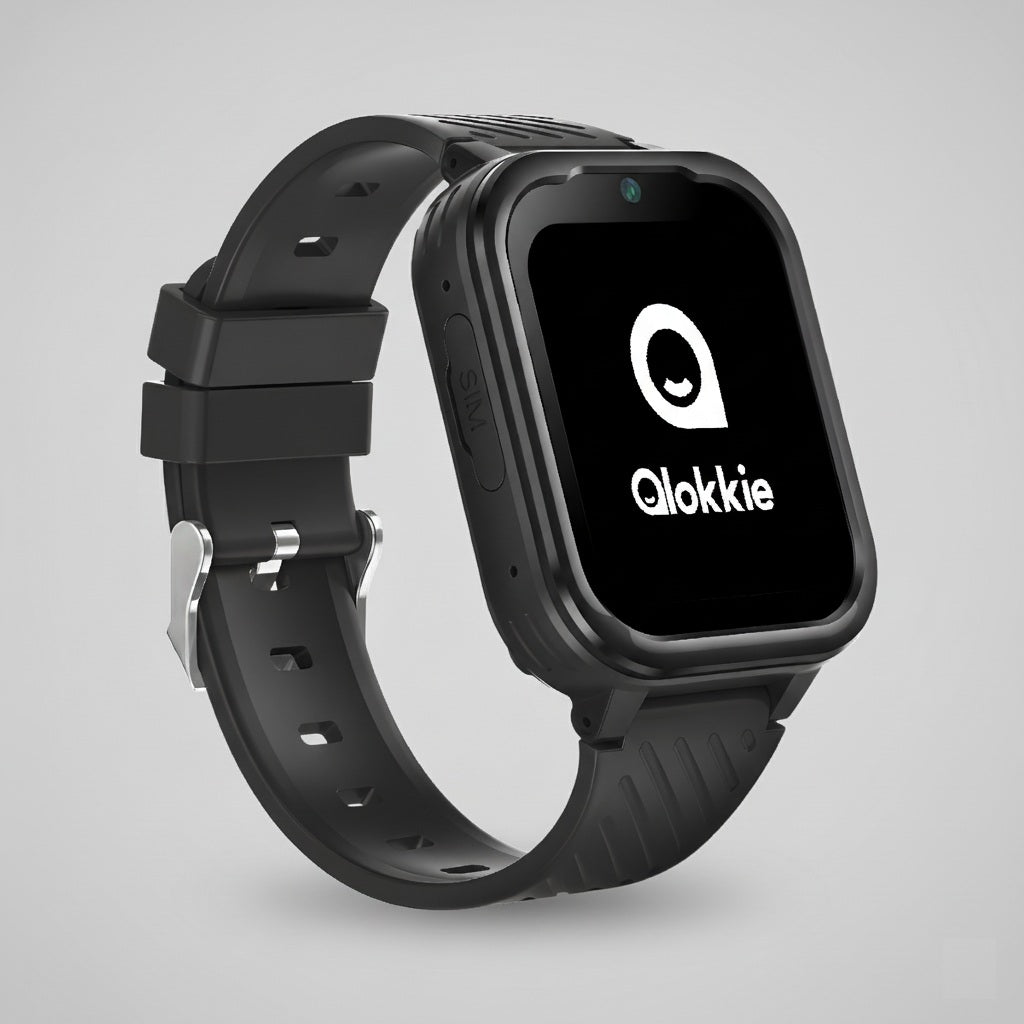 Qlokkie GPS Horloge Kind - Kiddo Pro - Whatsapp - Zwart