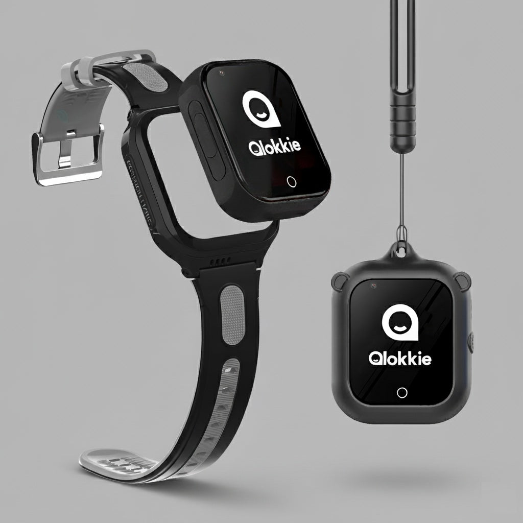 Qlokkie GPS Horloge Kind - Kiddo GO+ - Inclusief Beschermcase – Zwart