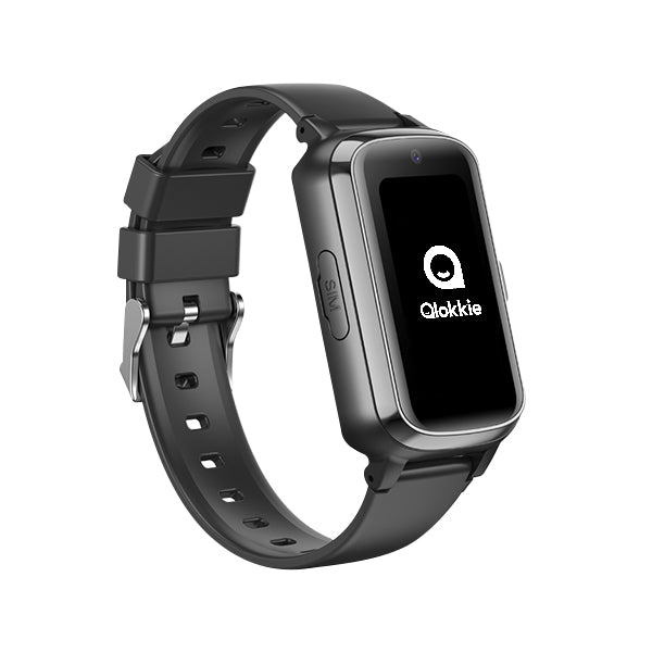 Qlokkie GPS Horloge Kind - Kiddo Slim - Zwart