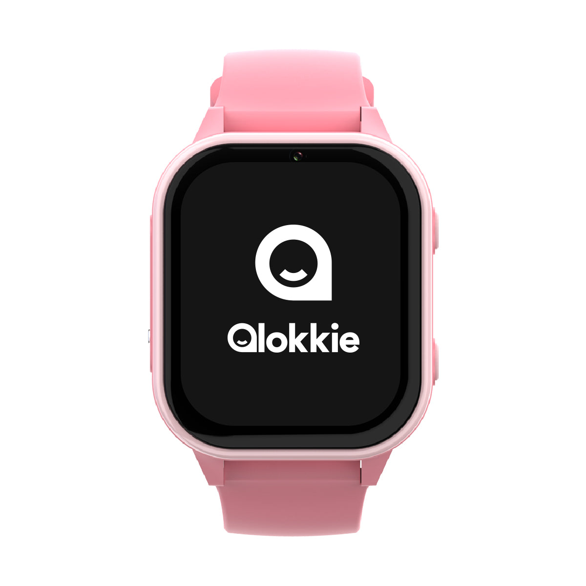 Voorzijde van Kiddo 23 roze GPS horloge voor kinderen met display, datum en beloningsfeature zichtbaar.