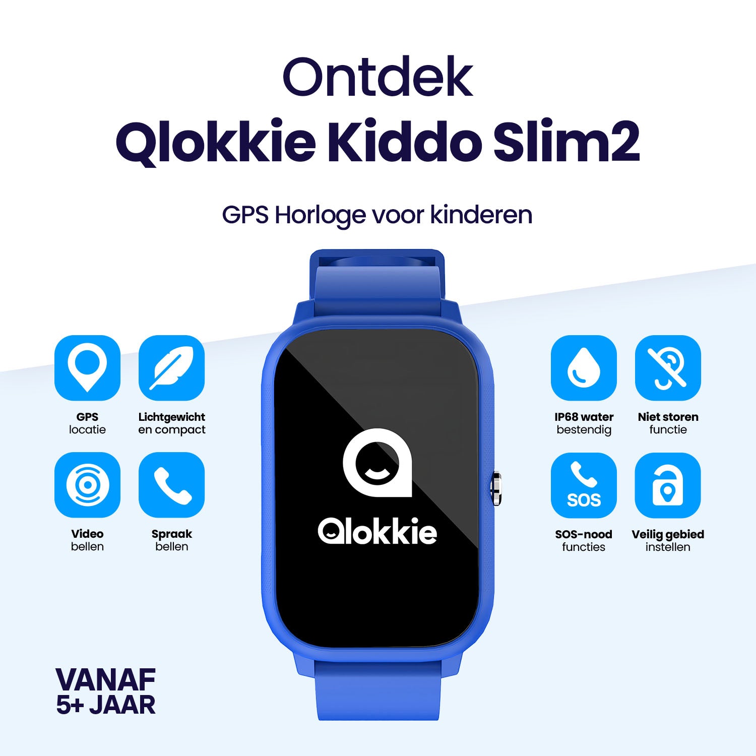 Kiddo Slim Pro – GPS-horloge voor kinderen | Blauw