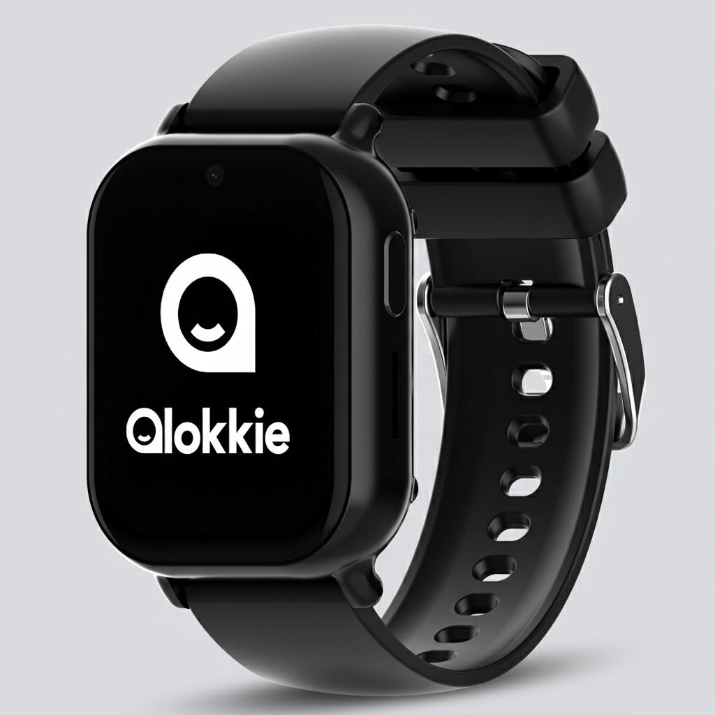 Qlokkie Kiddo Mini – Compact GPS Horloge voor Kinderen – Zwart