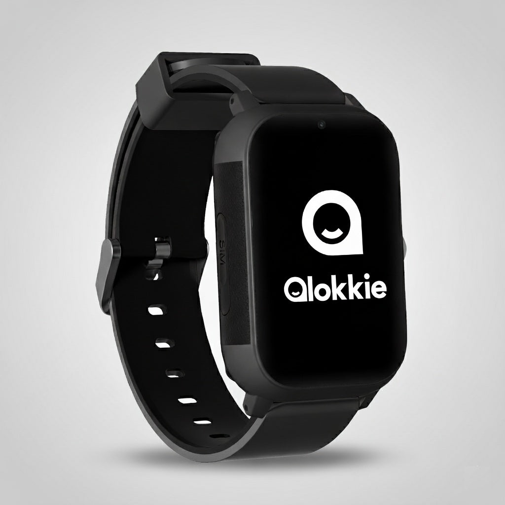 Qlokkie GPS Horloge Kind - Kiddo Slim Pro - Zwart