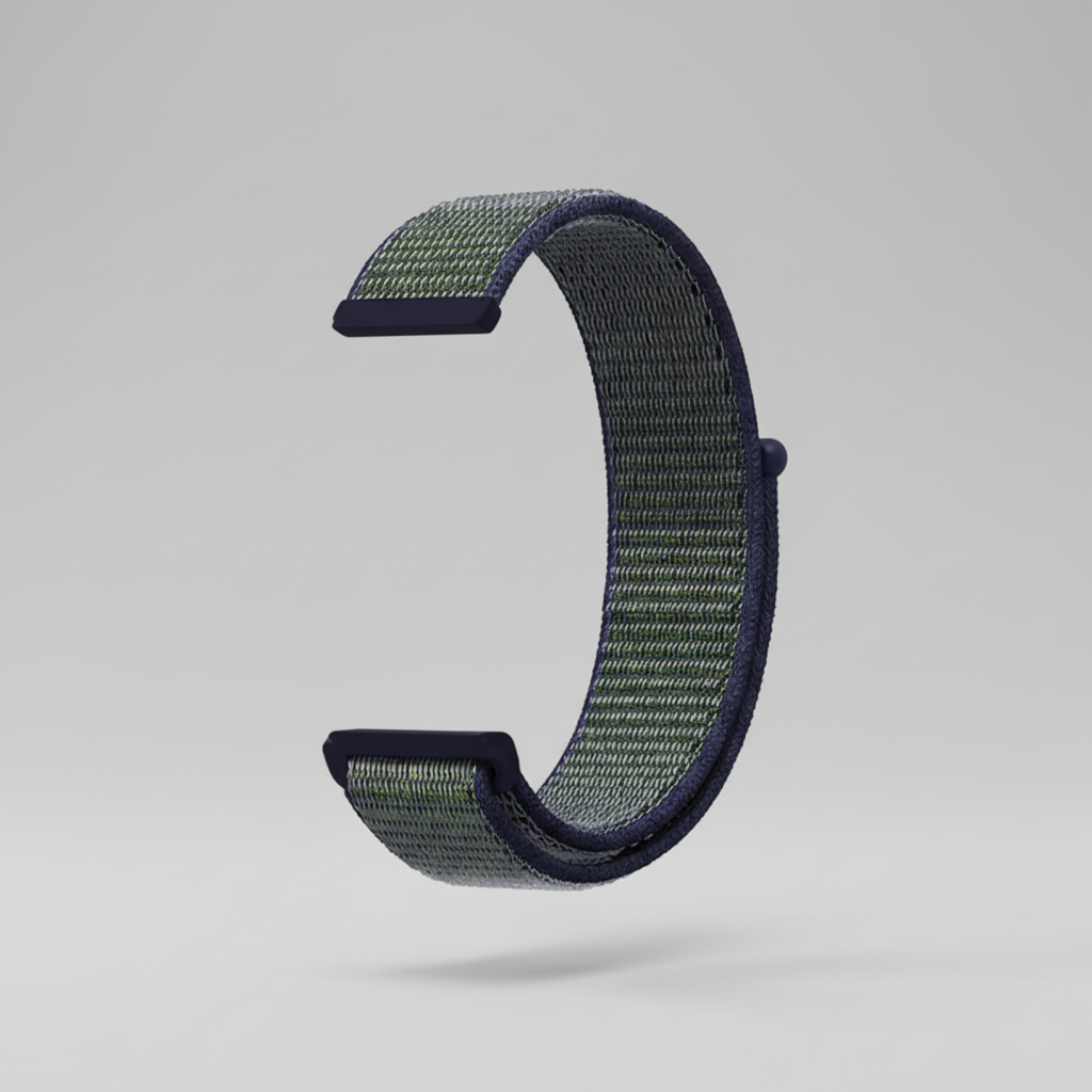 Horlogeband Klittenband- 20MM - Donkerblauw