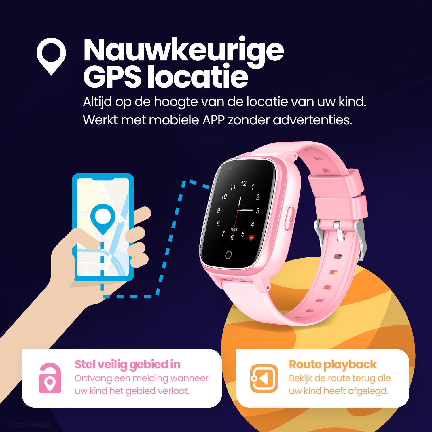 Gps discount tracker horloge